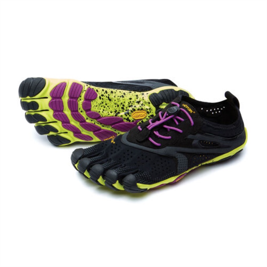 Fekete-sárga-lila Vibram V-run Női